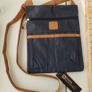 Navy crossbody bag long adjustable strap stone mtn